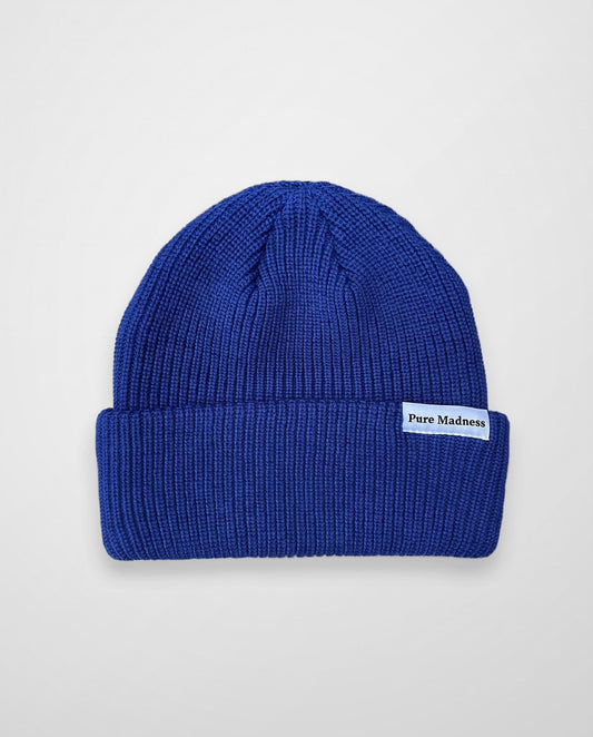 Blue Captain Merino Beanie – studiobilde liggende