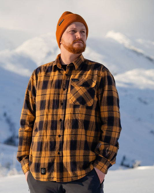 Voss Flannel Shirt Mustard - Pure Madness Apparel