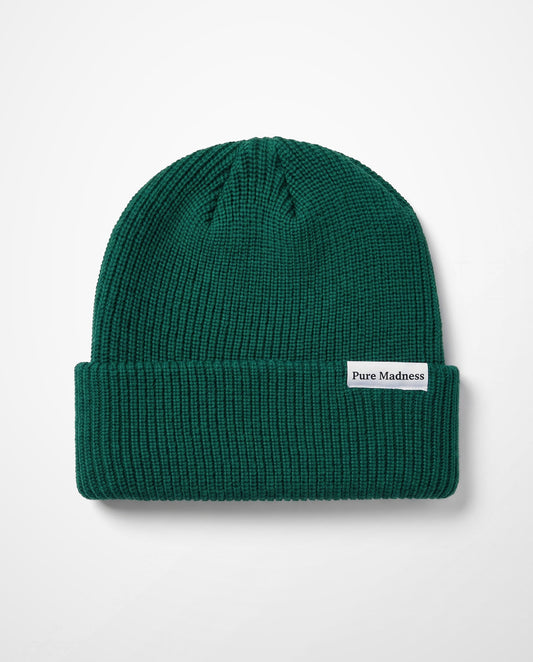 Green Captain Merino Beanie – studiobilde liggende