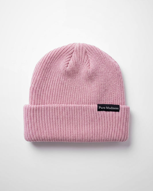 Pink Captain Merino Beanie – studiobilde liggende
