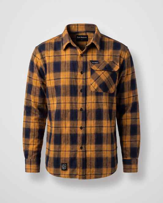 Voss Flannel Shirt Cloudberry – studiobilde forfra
