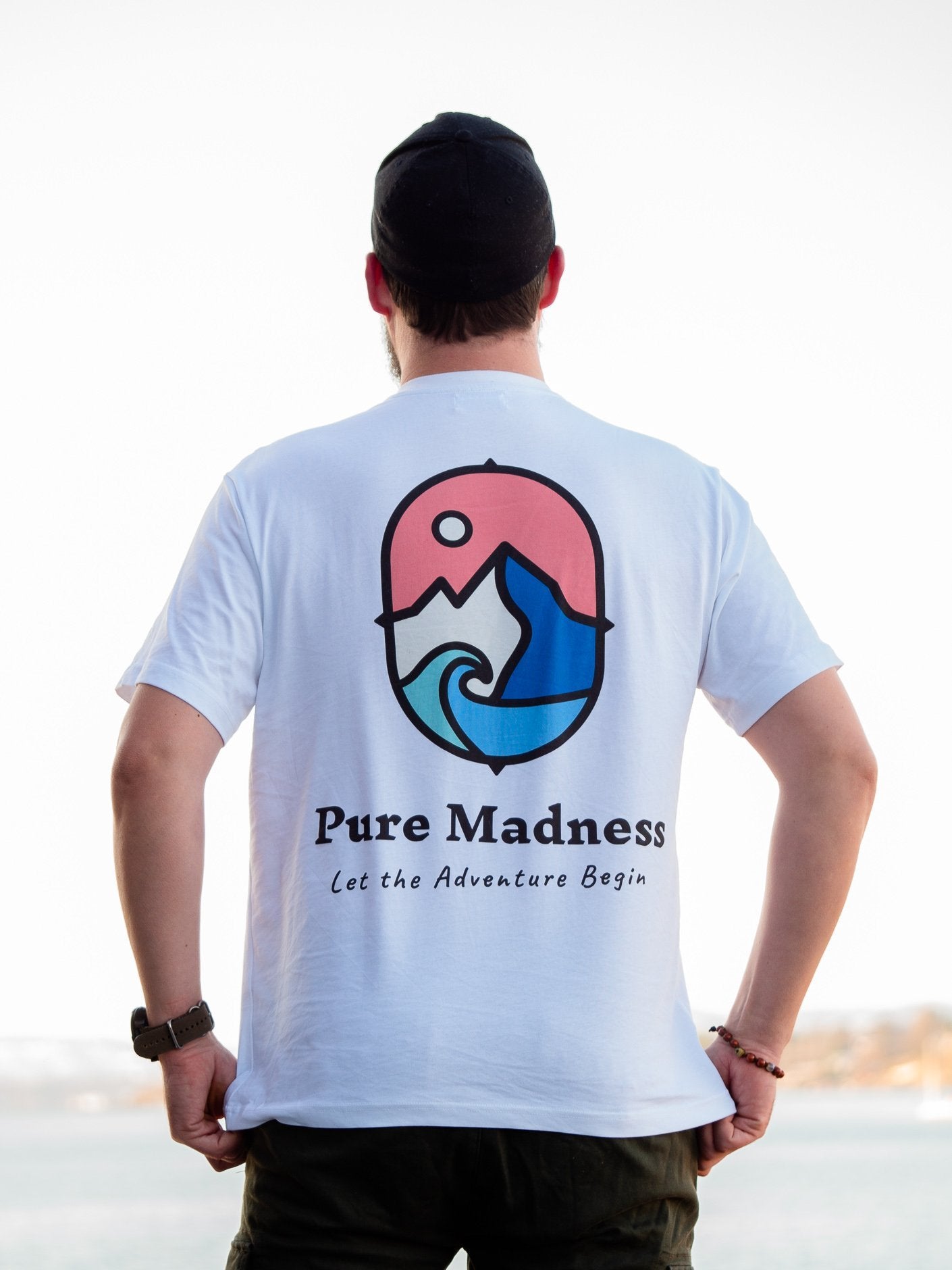 Let the Adventure Begin White Tee - Pure Madness Apparel