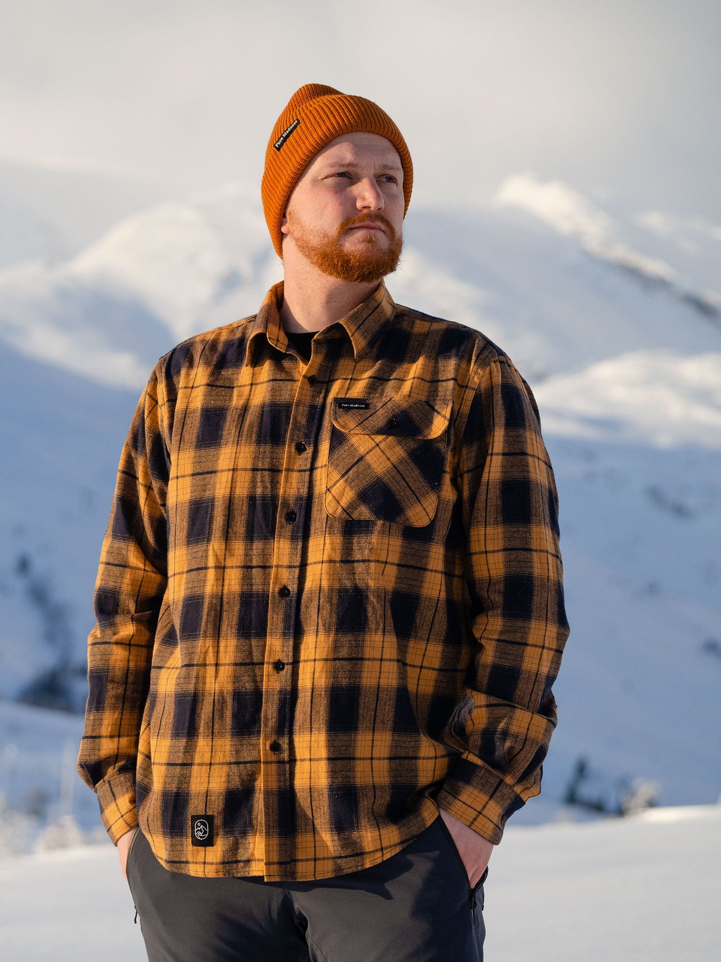 Voss Flannel Shirt Mustard - Pure Madness Apparel